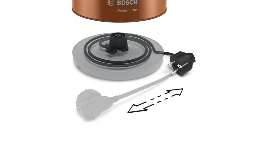 Veekeetja Bosch  Kettle TWK4P439 Electric, 2400 W, 1.7 L, Stainless steel, Copper, 360° rotational base