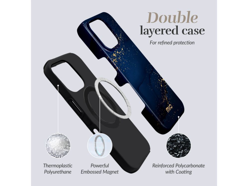 Чехол на заднюю панель Mio  MIO Midnight Sparkle Magsafe Case Compatible for iPhone 17 Pro