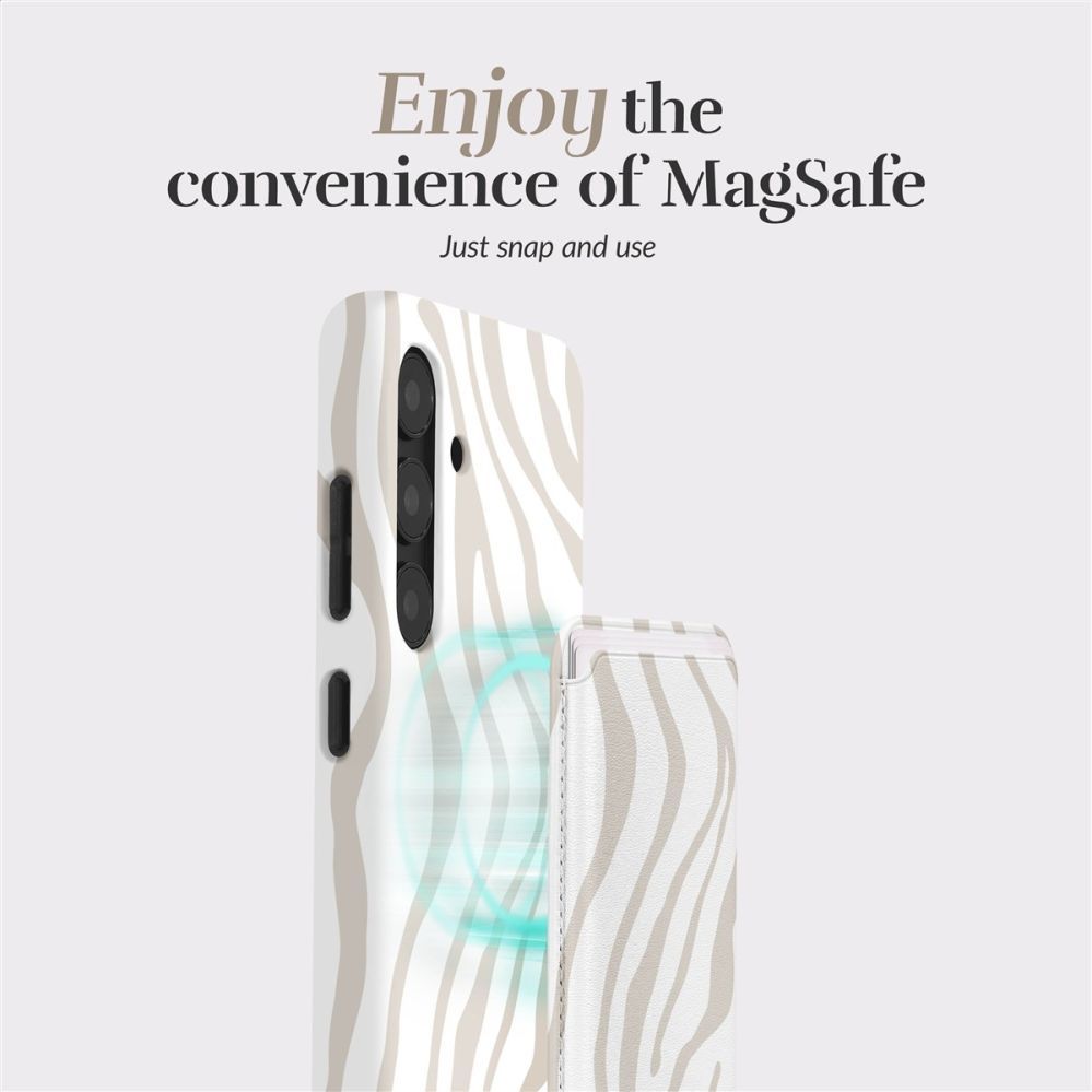 Tagakaaned Mio  MIO Sandy Zebra Magsafe Case Compatible Card Holder