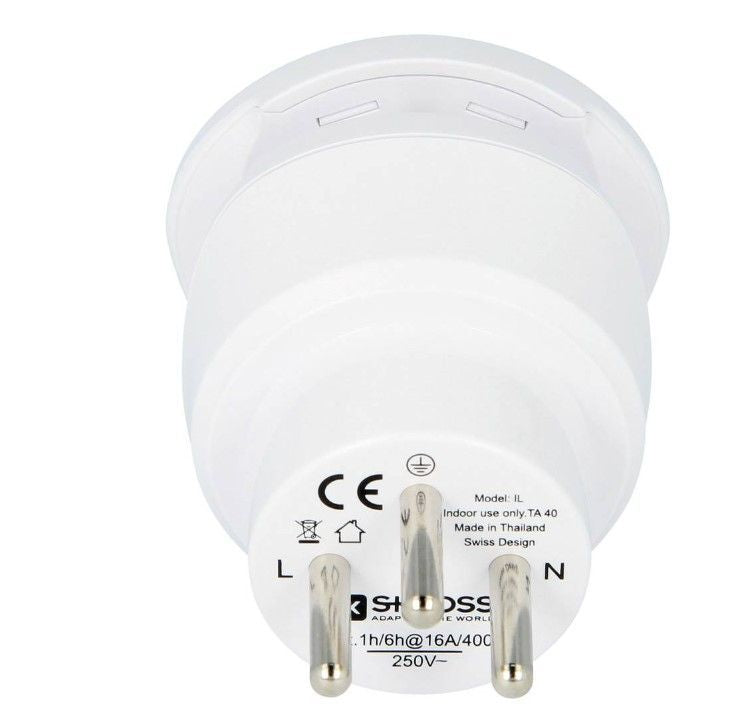 Adapter Skross  Travel adapter CO W to ISR White