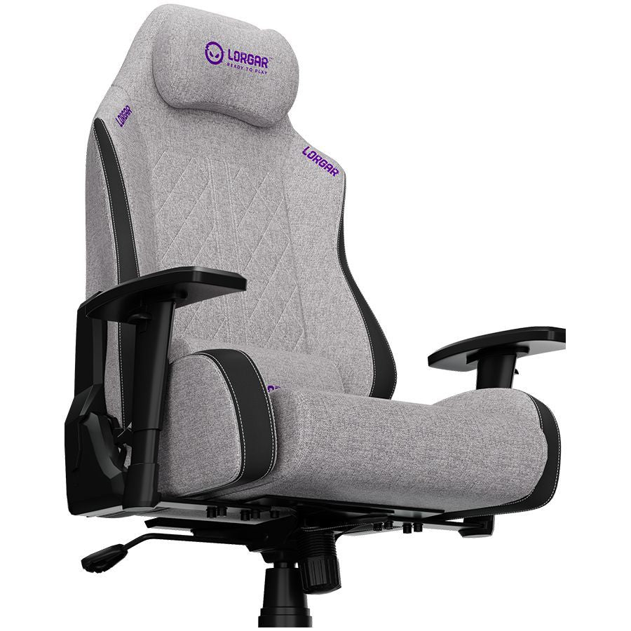 Computer chairs / desks LORGAR  LORGAR CHA41, Ergonomic Gaming Chair Advanced, premium anti-stain fabric, Grey