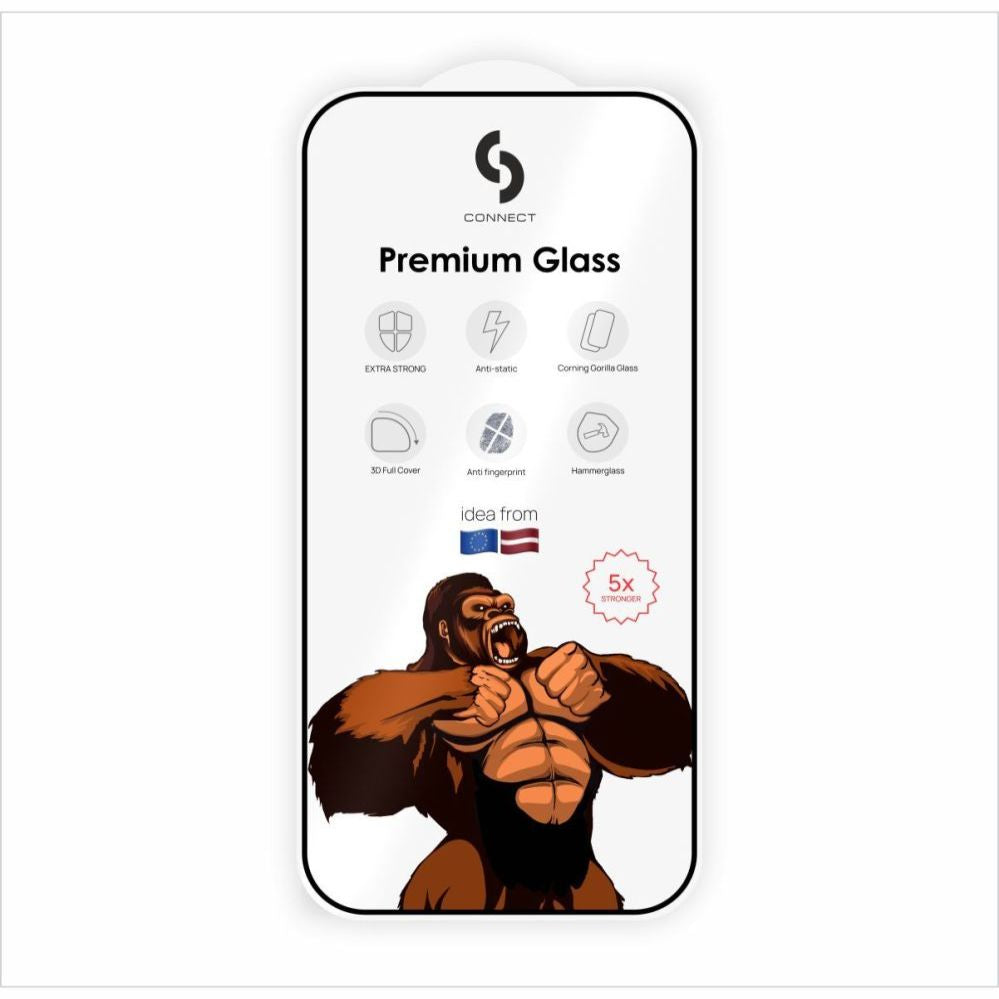 Kaitseklaasid Connect Xiaomi 15 Ultra 2.5D Full Cover Japan Glue Glass Anti-Static Stronger Black