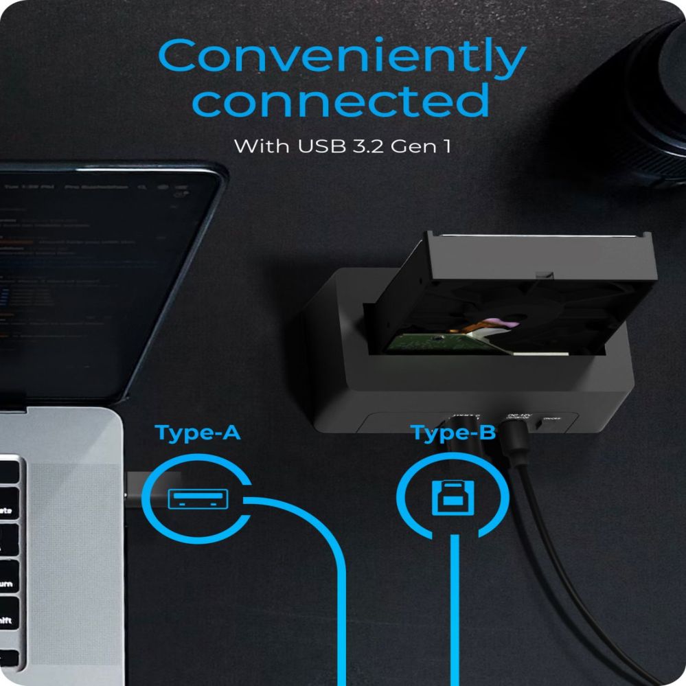 Other Computer Accessory Raidsonic  Icy Box IB-1121-U3 DockingStation for 1x 2.5"/3.5" SATA I/II/III, USB 3.2 Gen 1, Power Supply, Black
