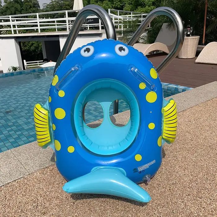 Другой товар IVY  Baby Float Seat 61×59×28cm Inflatable Swim Ring in Fish Shape with Handle Support