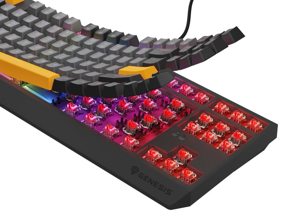 Компьютерная клавиатура Genesis  THOR 230 | Mechanical Gaming Keyboard | Wired | US | Anchor Gray Negative | USB Type-A | Outemu Red