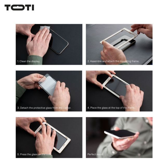 Защитное стекло toti premium  PREMIUM TEMPERED screen protector glass 3D full cover for Apple iPhone 16 Pro Max