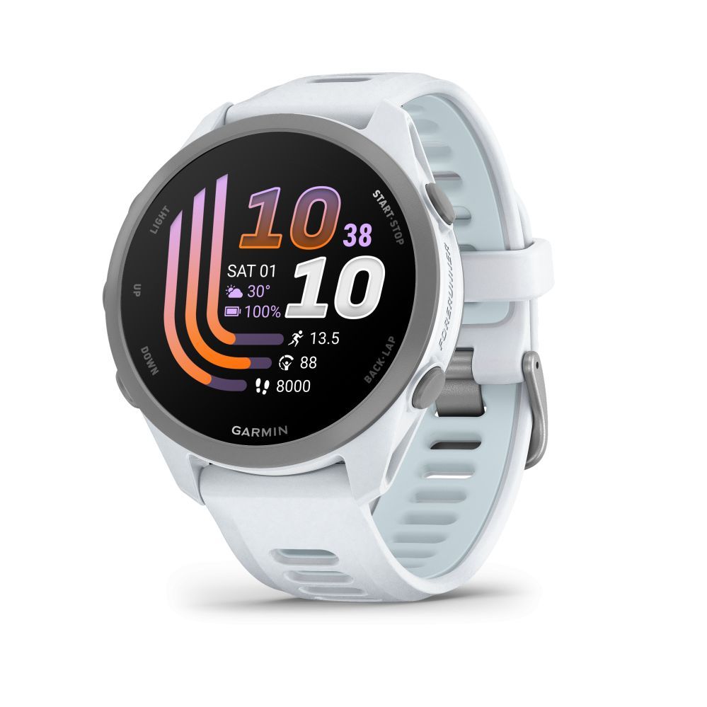 Nutikell Garmin  Forerunner 170 Music, Whitestone with Whitestone/Cloud Blue Band