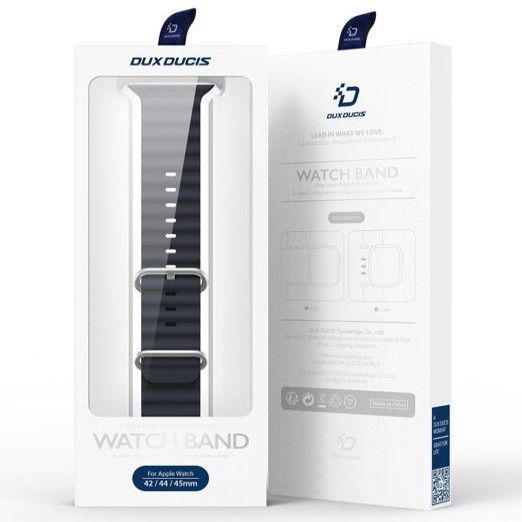 Strap Dux Ducis  Strap Watch Strap 8 / 7 / 6 / 5 / 4 / 3 / 2 / SE (41 / 40 / 38mm) Silicone Band Bracelet Grey