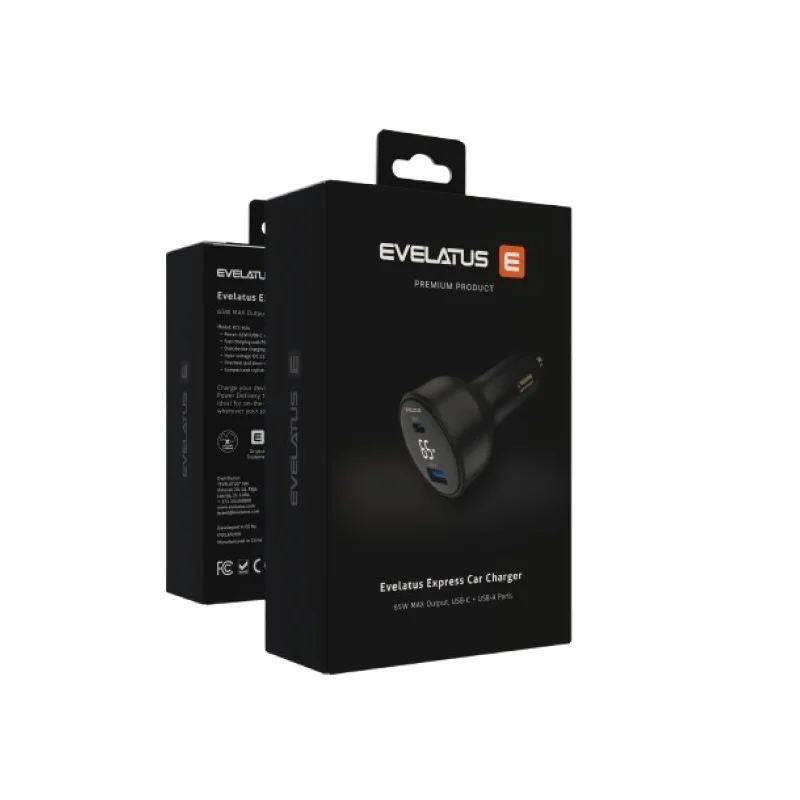 Auto charger Evelatus  Evelatus Express Car Charger 30w Black