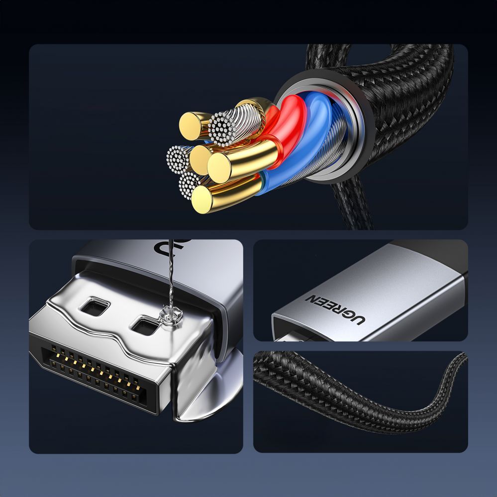Muu telefoni lisavarustus Ugreen  Ugreen DP119 15774 DisplayPort / HDMI 4K 60Hz cable 2m - gray