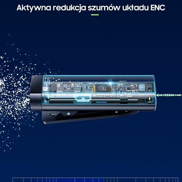 Juhtmevabad kõrvaklapid USAMS  USAMS Bezprzewodowy mikrofon krawatowy ENC 2.4G Wireless Lavalier Microphone Lightning ZB244MKF01 (US-ZB244)