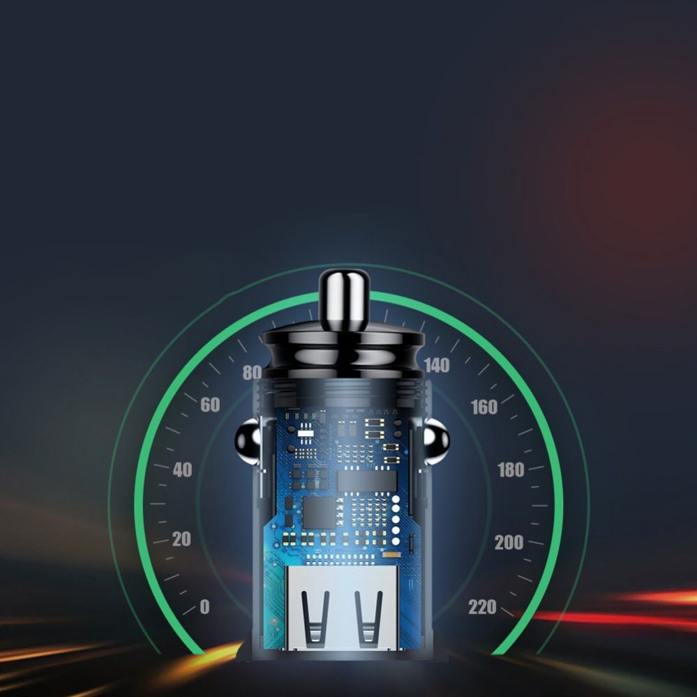 Kaabel Baseus  Baseus Circular smart car charger 2x USB QC3.0 Quick Charge 3.0 SCP AFC 30W black (CCALL-YD01)