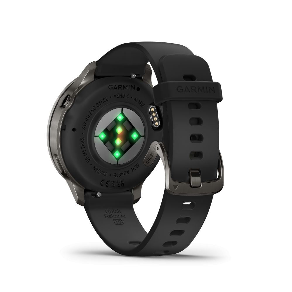 Умные часы Garmin  Venu 4 - 41mm, Slate with Black Silicone Band sports watch