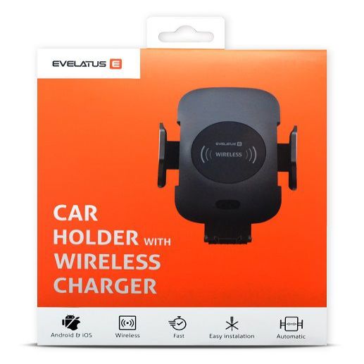 Automaatne hoidja Evelatus - Evelatus Car Holder with Wireless Charging 10W WCH01 Black