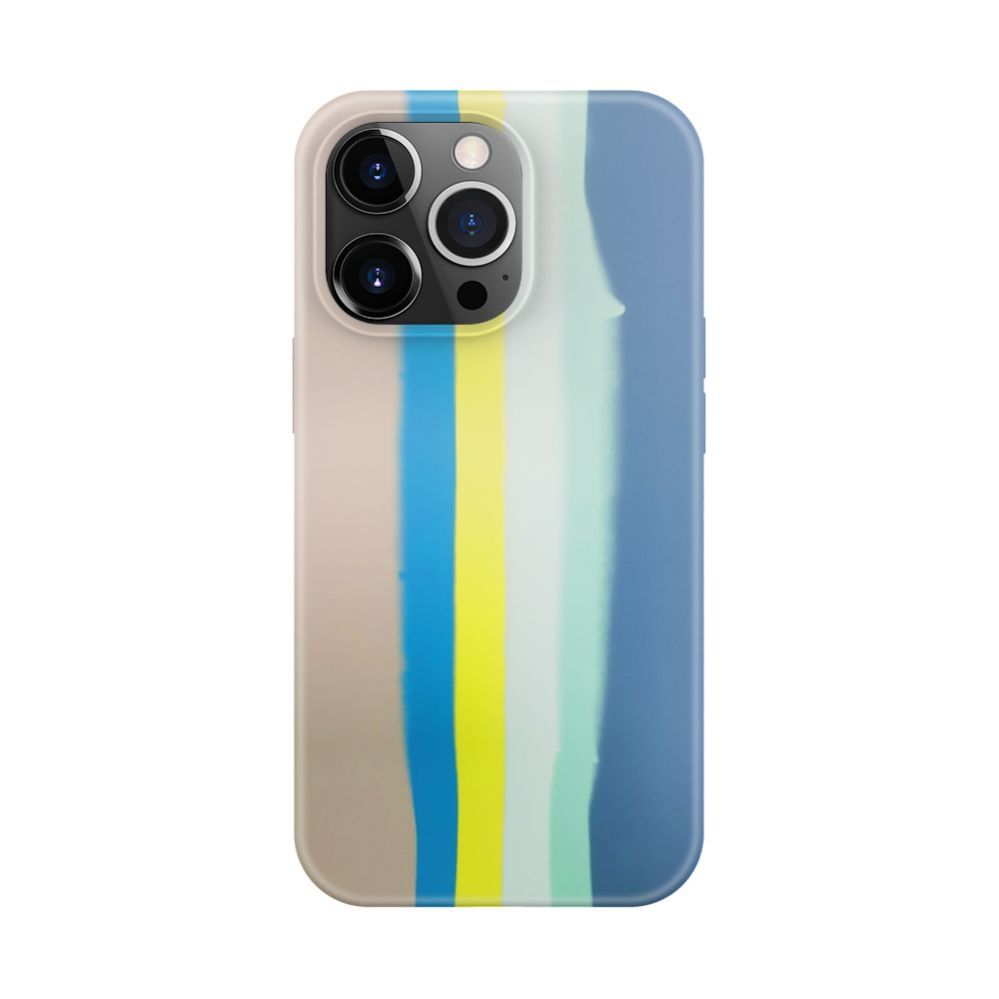 Tagakaaned Evelatus Apple iPhone 15 Pro Silicone case Multi-Colored Blue Pink