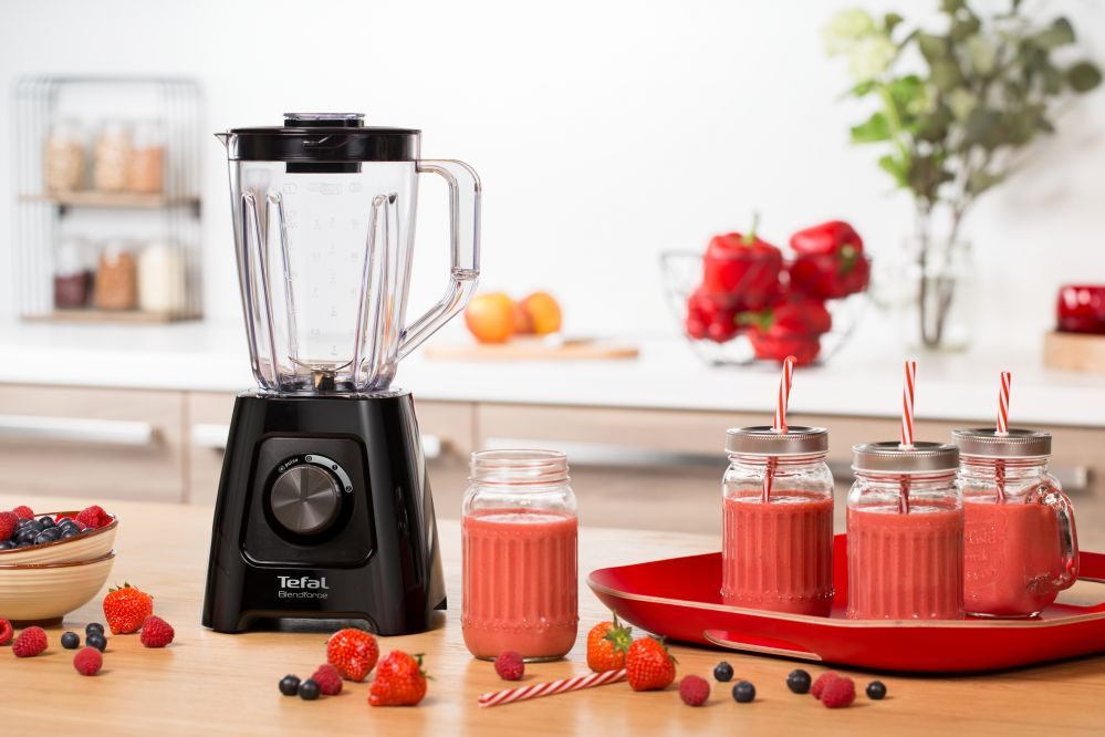 Mikserid ja blenderid TEFAL  Blender BL420838 BlendForce Tabletop, 600 W, Jar material Plastic, Jar capacity 1.25 L, Ice crushing, Black