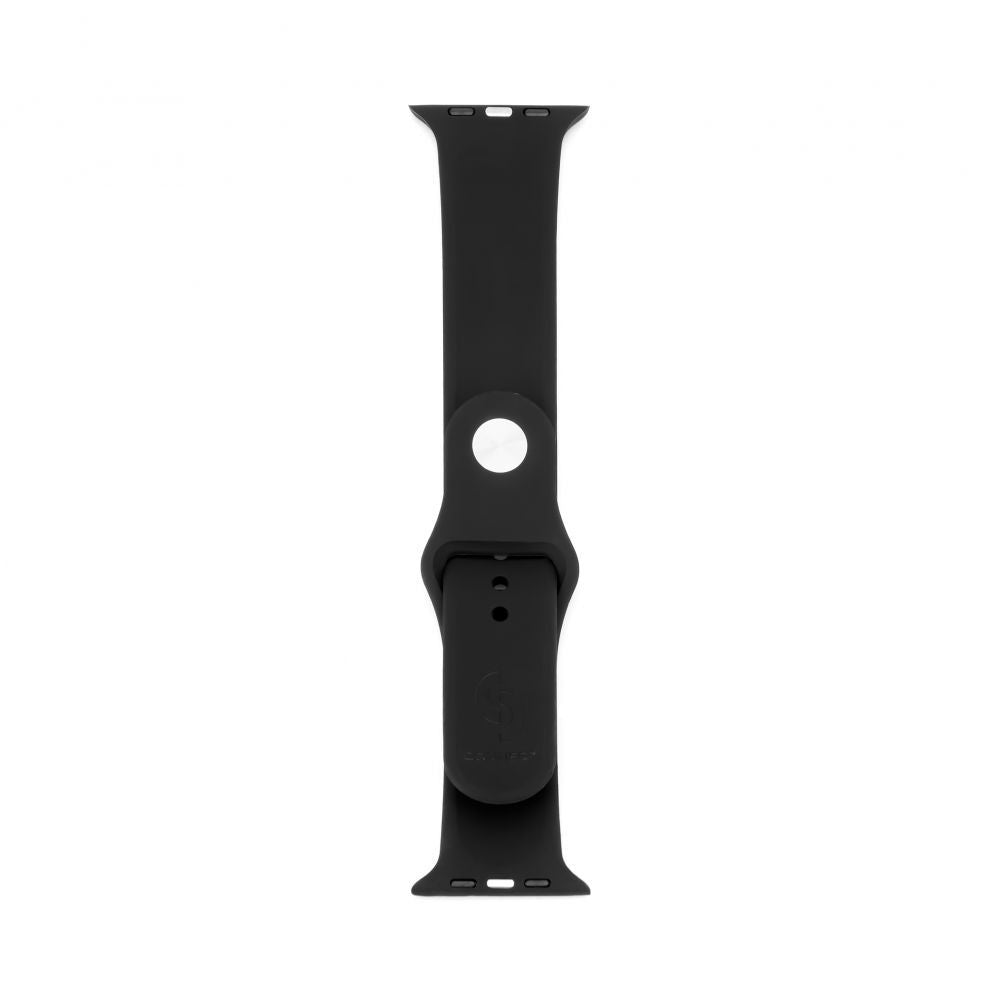 Rihm Connect  Watch 42/44/45mm Silicone Loop Watch Strap (S/M 110mm) Black