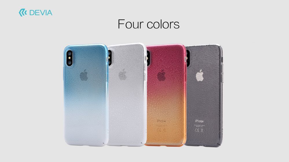 Чехол на заднюю панель Devia Apple iPhone X Amber case Tea color
