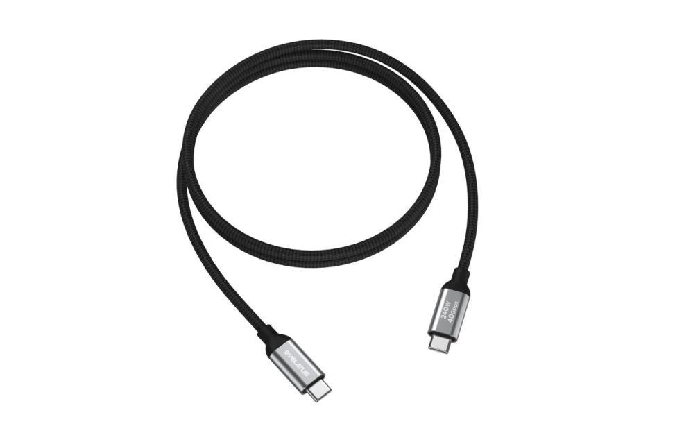 Kaabel Evelatus  Flex Cable Pro USB 2.0 Type C to Type C 1.2M 240W 5A Black