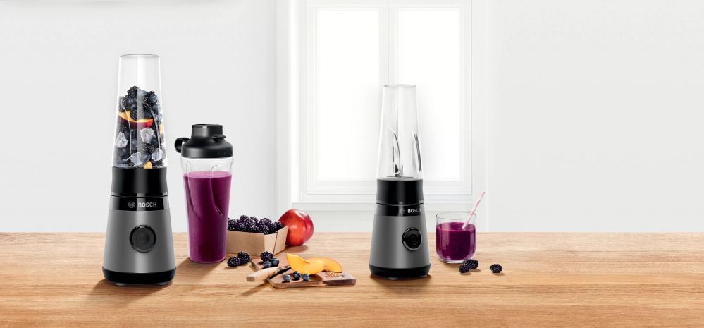 Mikserid ja blenderid Bosch  VitaPower ToGo Smoothie Maker MMB2111S Tabletop, 450 W, Jar material Tritan, Jar capacity 0.6 L, Ice crushing, Silver