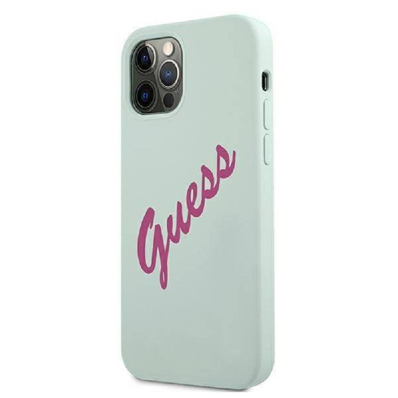 Back panel cover Guess Apple iPhone 12 Pro Max 6.7'' Fuschia Cover Blue