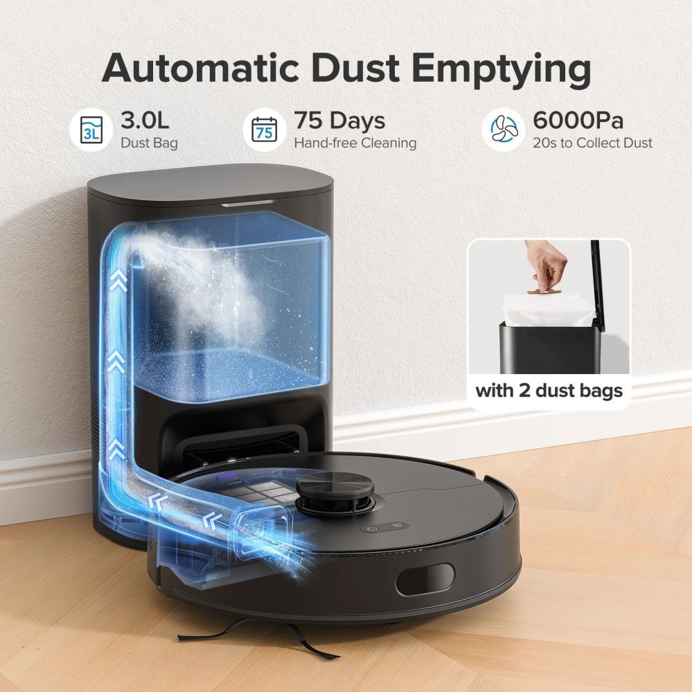 Tolmuimeja Lubluelu  L15 MAX robot vacuum  cleaner with self-empty  station