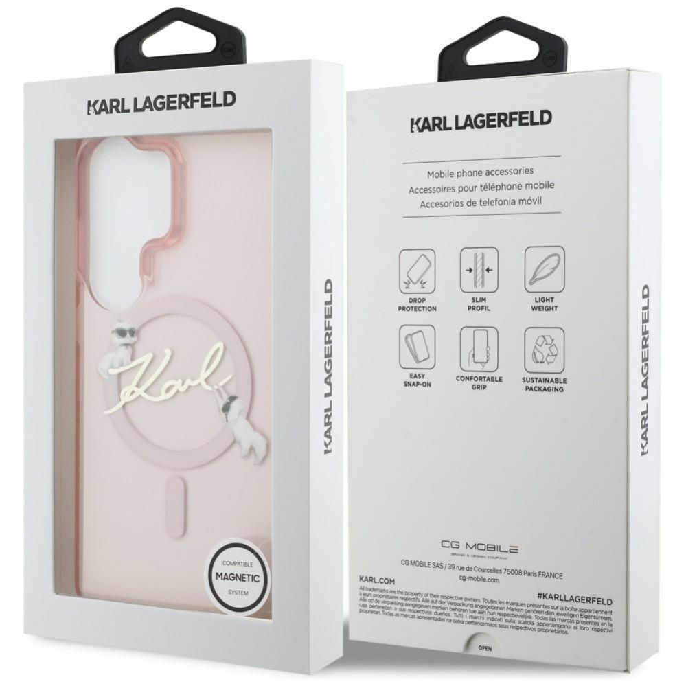 Tagakaaned Karl Lagerfeld  KARL LAGERFELD case for SAMSUNG S26 Ultra KLHMS26L5HKSCAP (Magnetic IML KC Script) pink