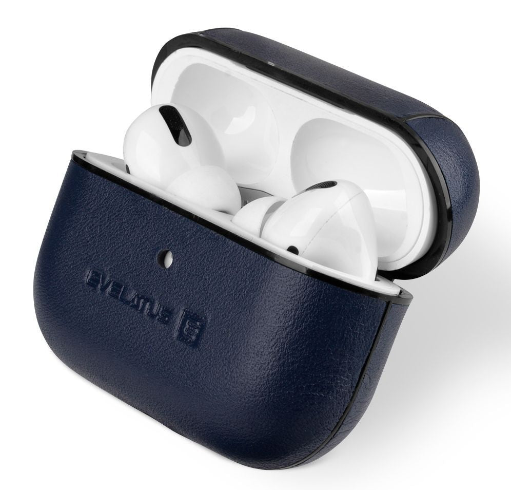 Headphone case Evelatus Apple AirPods Pro Leather Protective Case Dark Blue