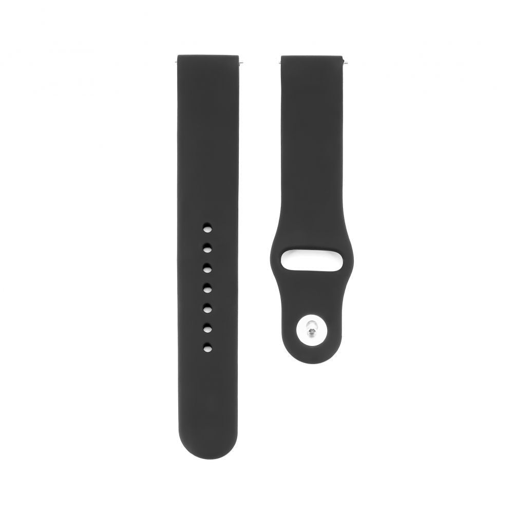 Rihm Connect  20mm Silicone Loop Watch Strap (S/M 110mm) Black