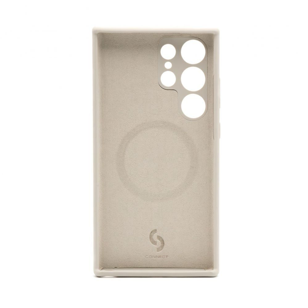 Tagakaaned Connect Samsung Galaxy S24 Ultra Premium Quality Magnetic Soft Touch Silicone Case Grey