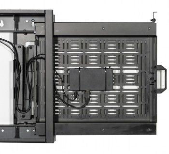 TV bracket B-TECH AV  B-TECH AV FLAT SCREEN WALL MOUNT WITH SLIDE-OUT AV STORAGE TRAY (VESA 600 X 400)