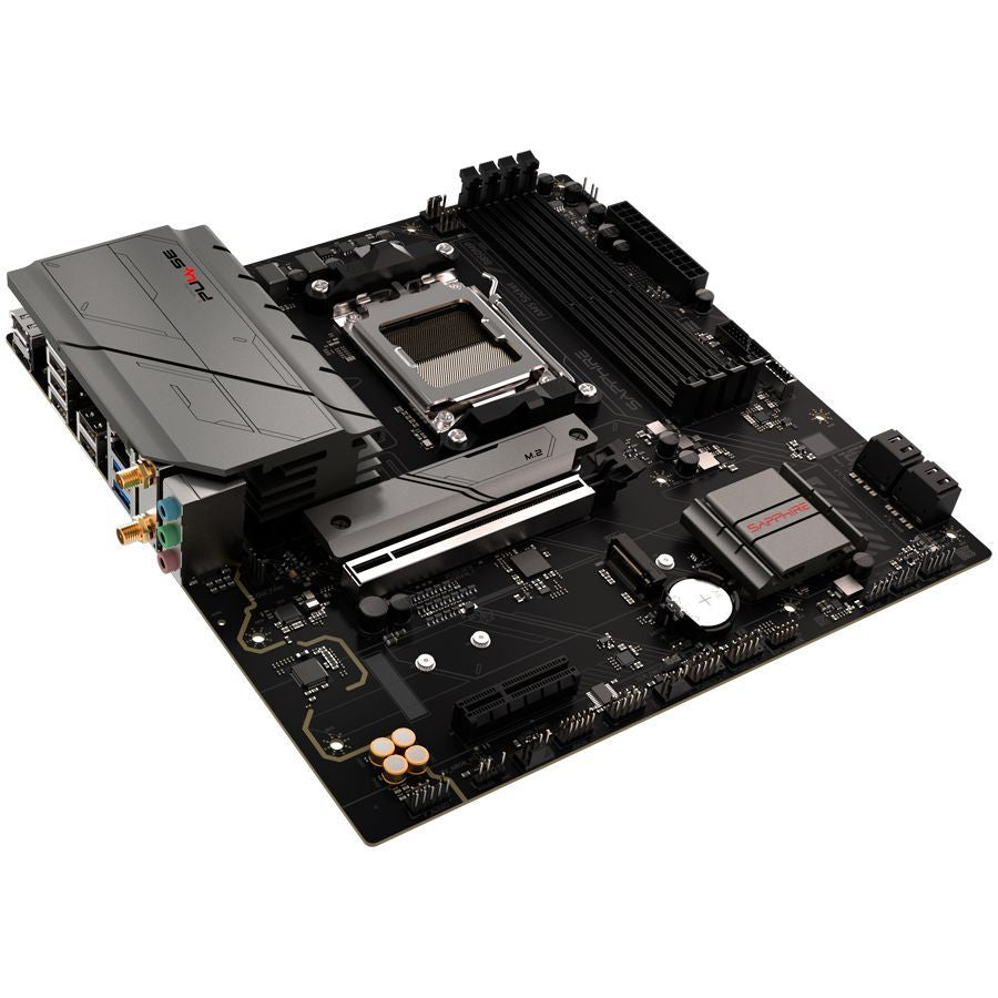 Intel protsessori emaplaat Sapphire  SAPPHIRE AMD B850M AM5 PULSE Ryzen R9/R7/R5, 4x DDR5 7600MHz, PCIE 4.0 x16, 1x M.2 Gen5, 1x M.2 Gen4, LAN 2.5 Gbps, WIFI6, USB, Micro-ATX