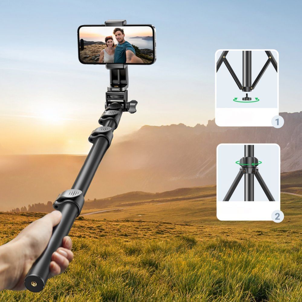 Kaameratarvik Ugreen  Ugreen LP680 selfie stick with stand and Bluetooth remote control 1.8m - black
