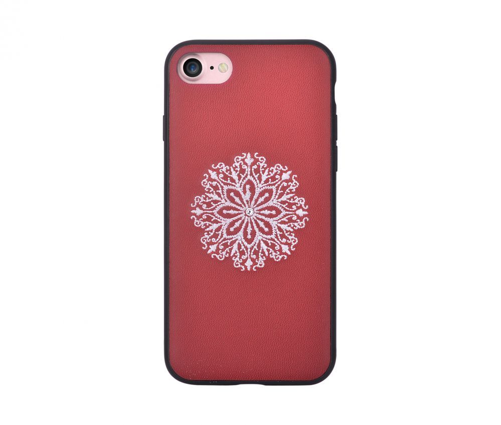 Back panel cover Devia Apple iPhone 7/8 Flower Embroidery Case Red