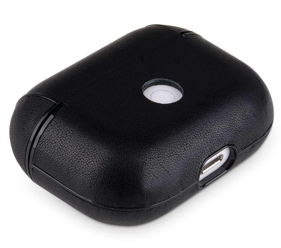 Korpus kõrvaklappidele Evelatus Apple AirPods Pro Leather Protective Case Black