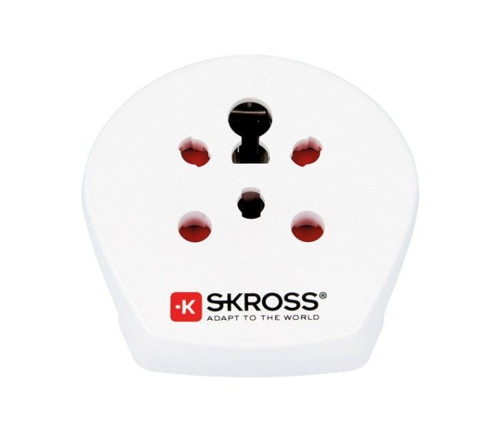 Üleminek Skross  Travel adapter Denmark, India - Israel to Europe White