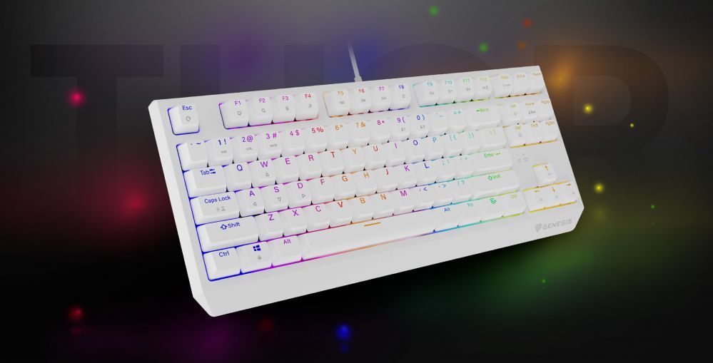 Computer keyboard Genesis  THOR 230 | Mechanical Gaming Keyboard | Wired | US | White | USB Type-A | Outemu Brown