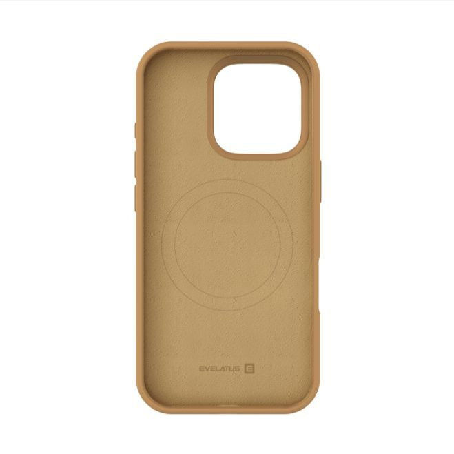 Back panel cover Evelatus Apple iPhone 16 Pro Premium Magsafe Soft Touch Silicone Case Desert Titanium