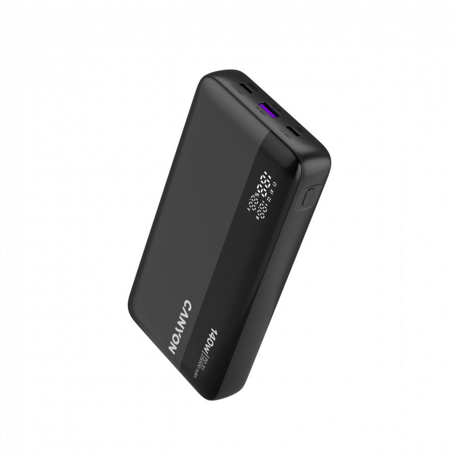 Power bank Canyon  CANYON Power Bank PB-240, 25000mAh PD140W display power bank,Size160.0x82x27 mm Weight 508+-10g, Dark Grey