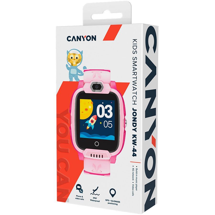 Smart watches Canyon  CANYON kids watch Jondy KW-44 4G Camera GPS Music Pink