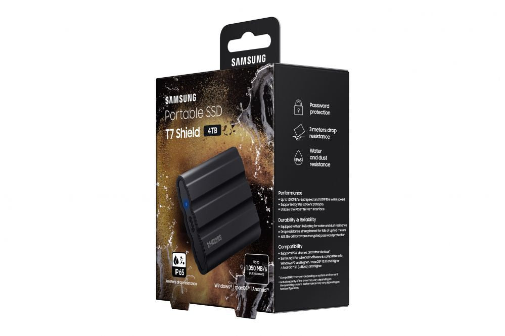 Mälupulk Samsung  MU-PE4T0S/EU  Portable SSD T7 USB 3.2 4TB Black