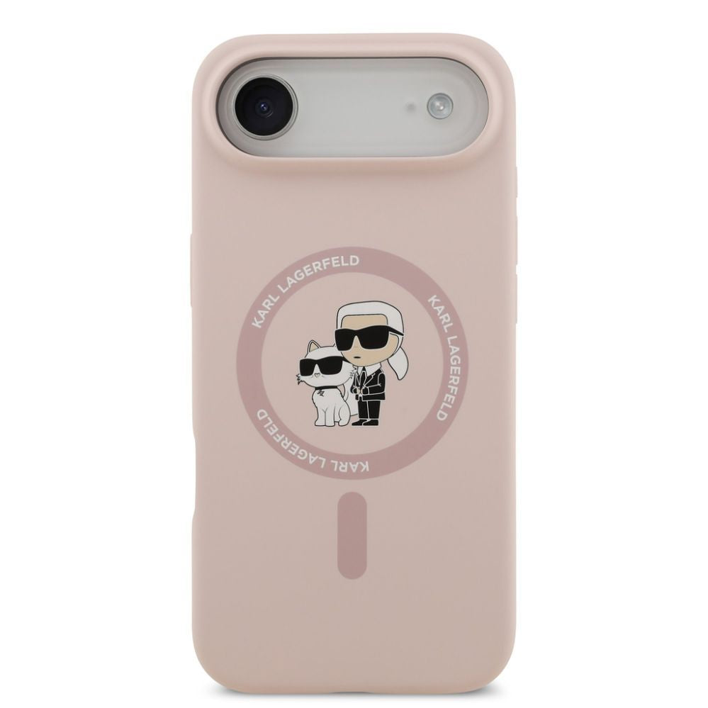 Чехол на заднюю панель Karl Lagerfeld Apple iPhone Air Liquid Silicone Karl and Choupette MagSafe Case Pink