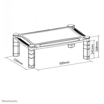 Кронштейн для телевизора NEOMOUNTS BY NEWSTAR  NEWSTAR MONITOR RISER (HEIGHT ADJUSTMENT: 16,8 CM) 25 KG BLACK
