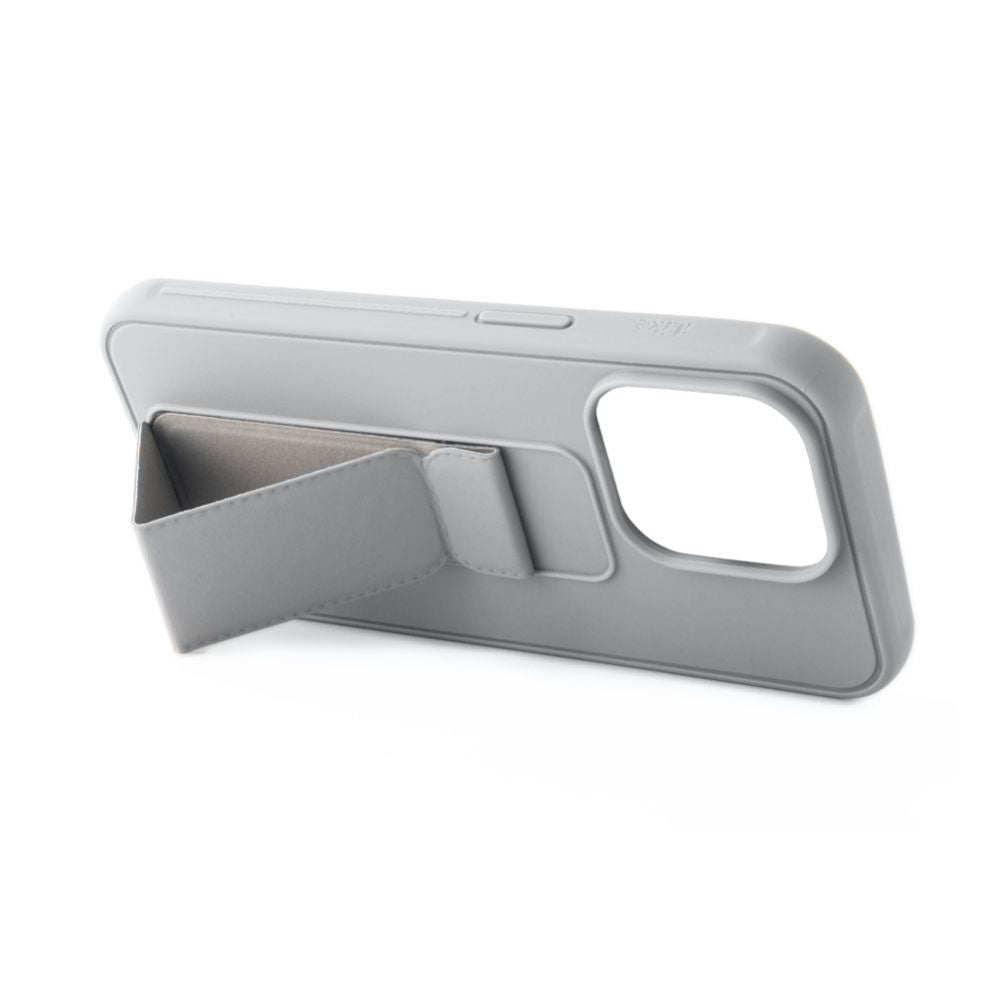 Чехол на заднюю панель iLike Apple iPhone 15 Silicone Case with stand Silver