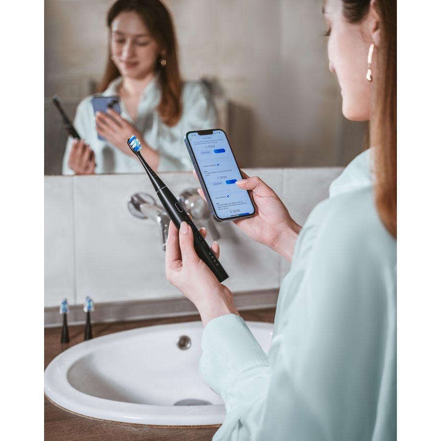 Muud kaubad AENO  AENO SMART Sonic Electric toothbrush, DB2S: Black, 4modes +8 smart, wireless charging, 46000rpm, 90 days without charging, IPX7