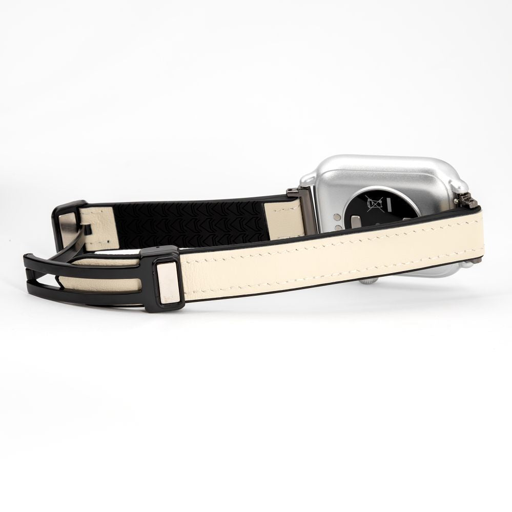 Ремешок Connect  22mm Silicone Leather Watch Strap with Magnetic White