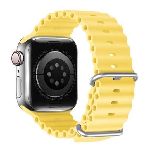 Rihm Dux Ducis  Strap Watch Strap 8 / 7 / 6 / 5 / 4 / 3 / 2 / SE (41 / 40 / 38mm) Silicone Band Bracelet Yellow