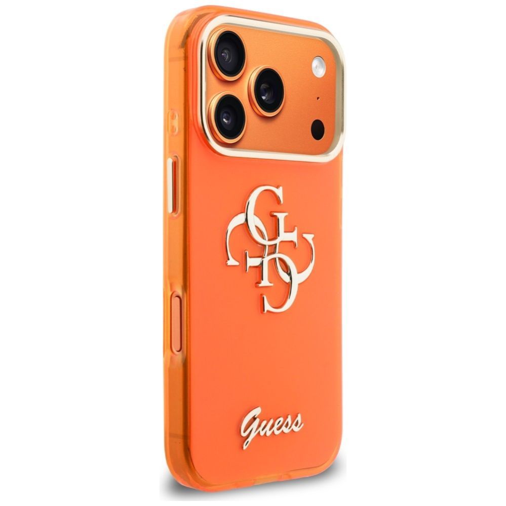 Другие товары Guess  Guess IML 4G Script Metal Case for iPhone 17 Pro - Orange