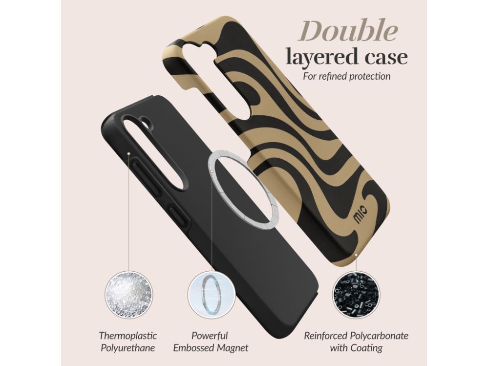 Back panel cover Mio  MIO Swirl Magsafe Compatible for Samsung S25 Plus 5G