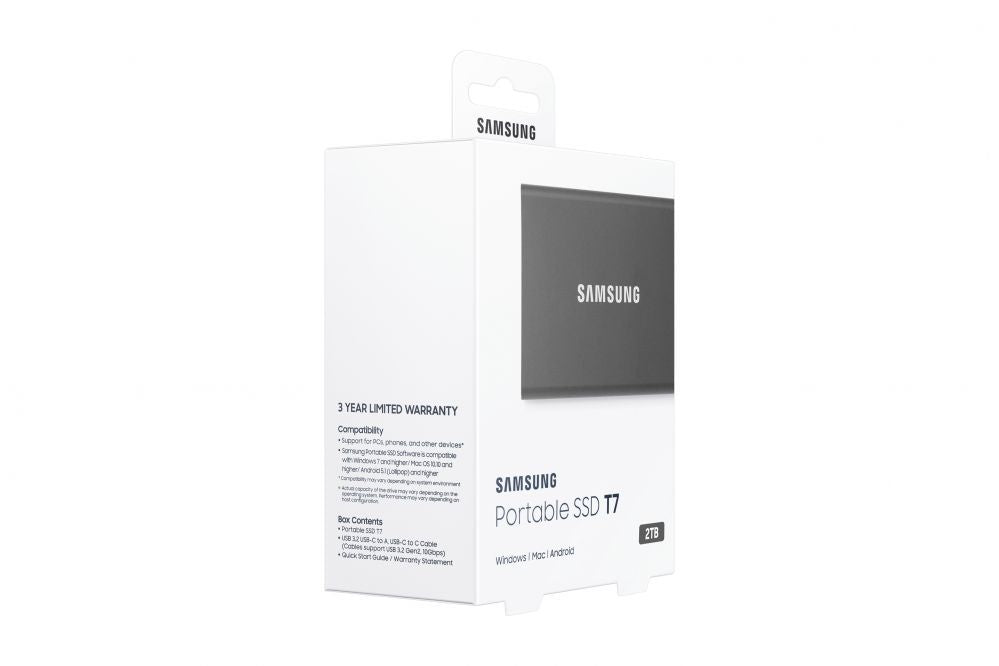 Mälupulk Samsung  Portable SSD T7 2000 GB, USB 3.2, Gray